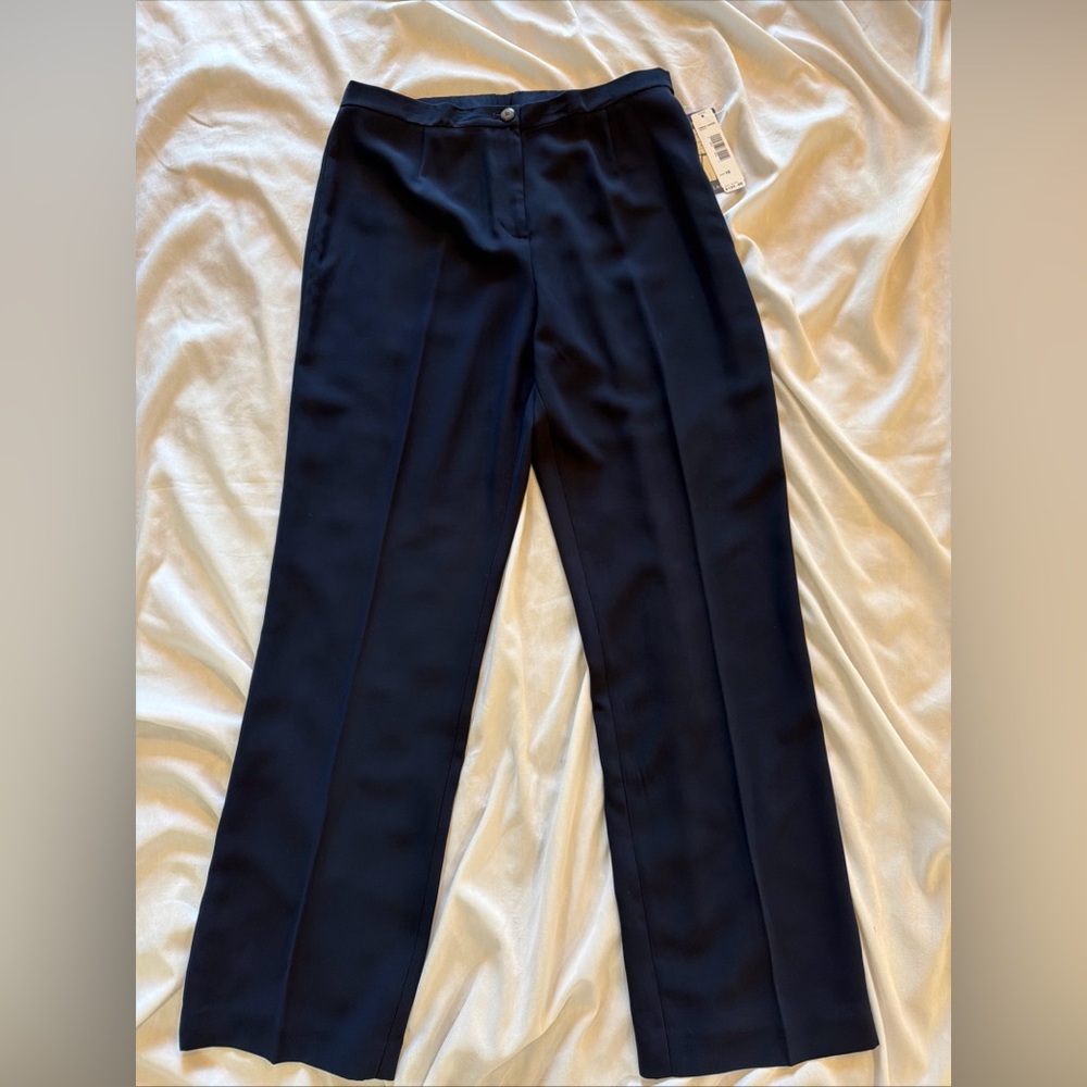 Pendleton Ladies Polyester Slacks Classic Size 10 Blue New - MSRP $129